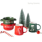 Spring color glazed double ear bowl and mug set - SPRING CERAMIC